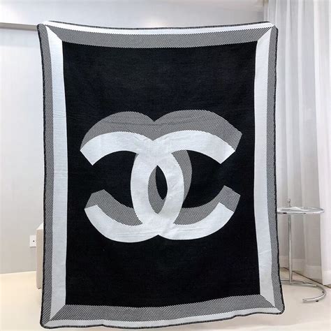 chanel inspired throw blanket|chanel logo throw blanket.